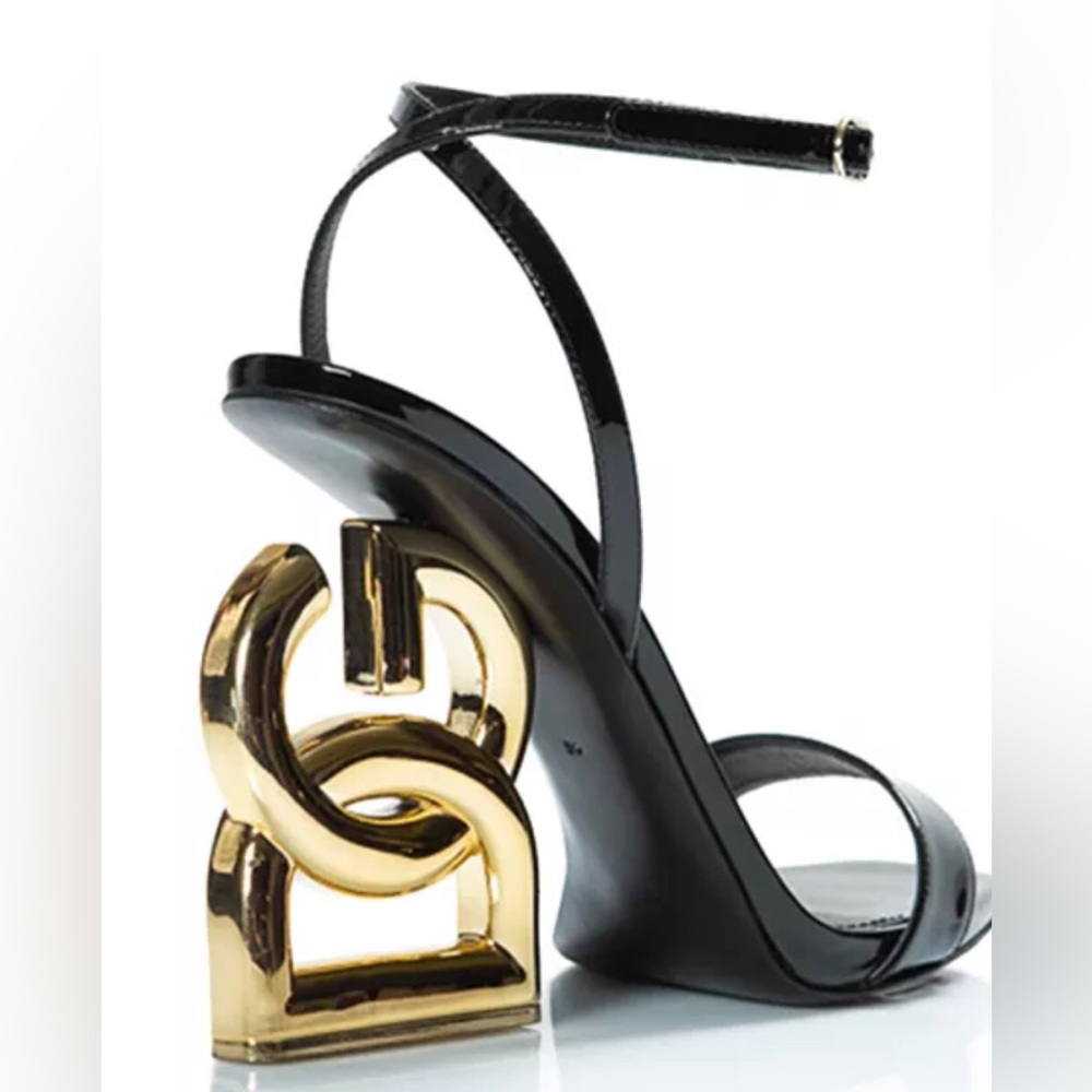 Dolce & Gabbana Black and Gold Heels
